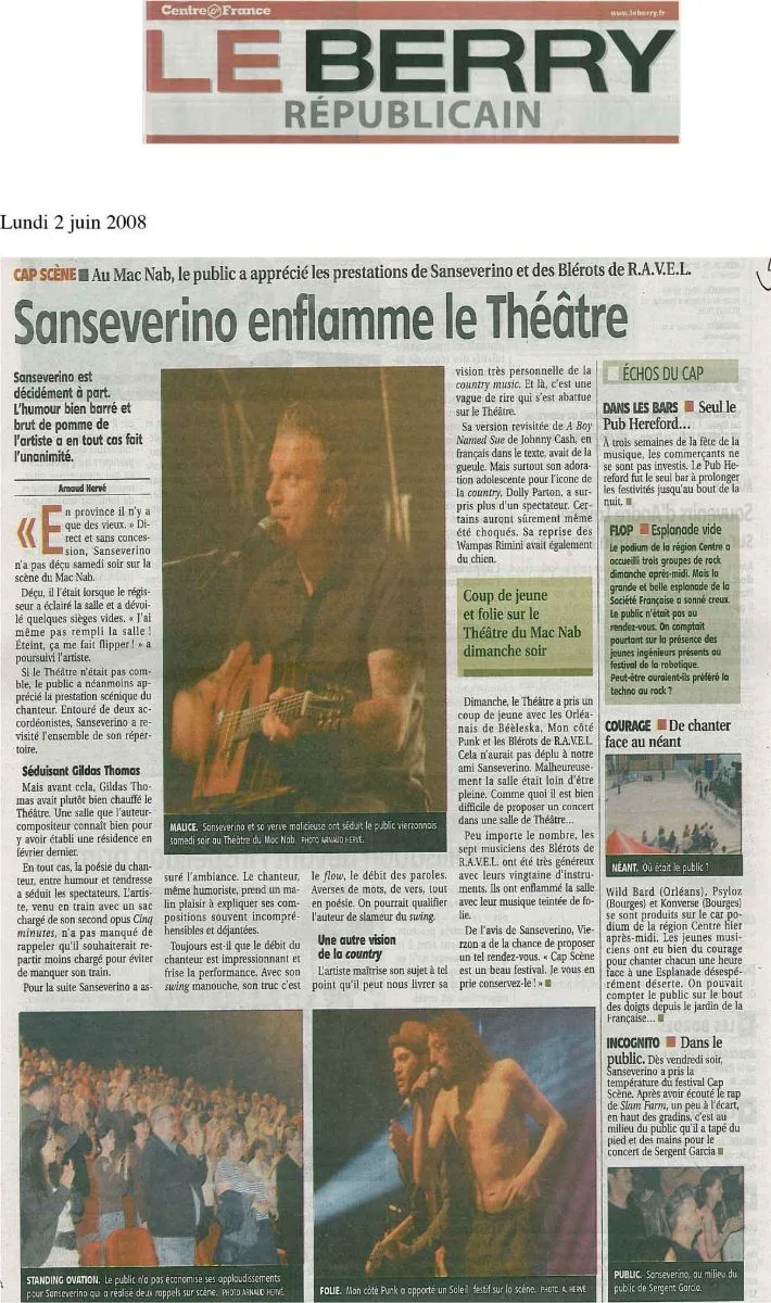 Article de presse sur Gildas Thomas 2