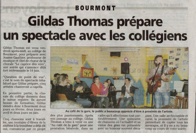 Article de presse sur Gildas Thomas 5