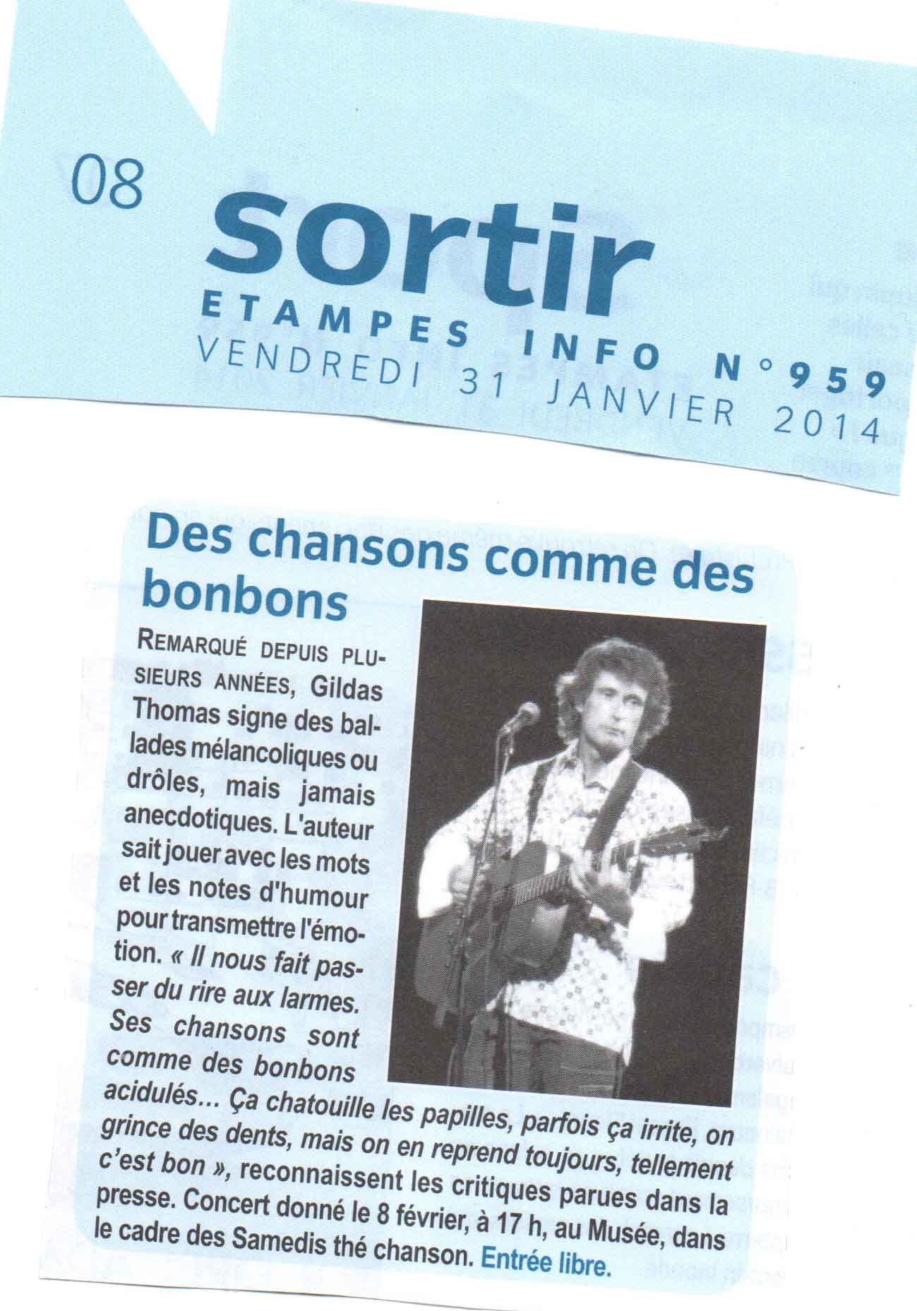 Article de presse sur Gildas Thomas 8